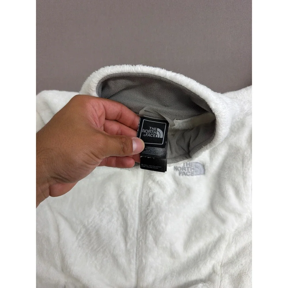 The North Face Osito White Full Zip High Pile Fleece Jacket Womens Large L